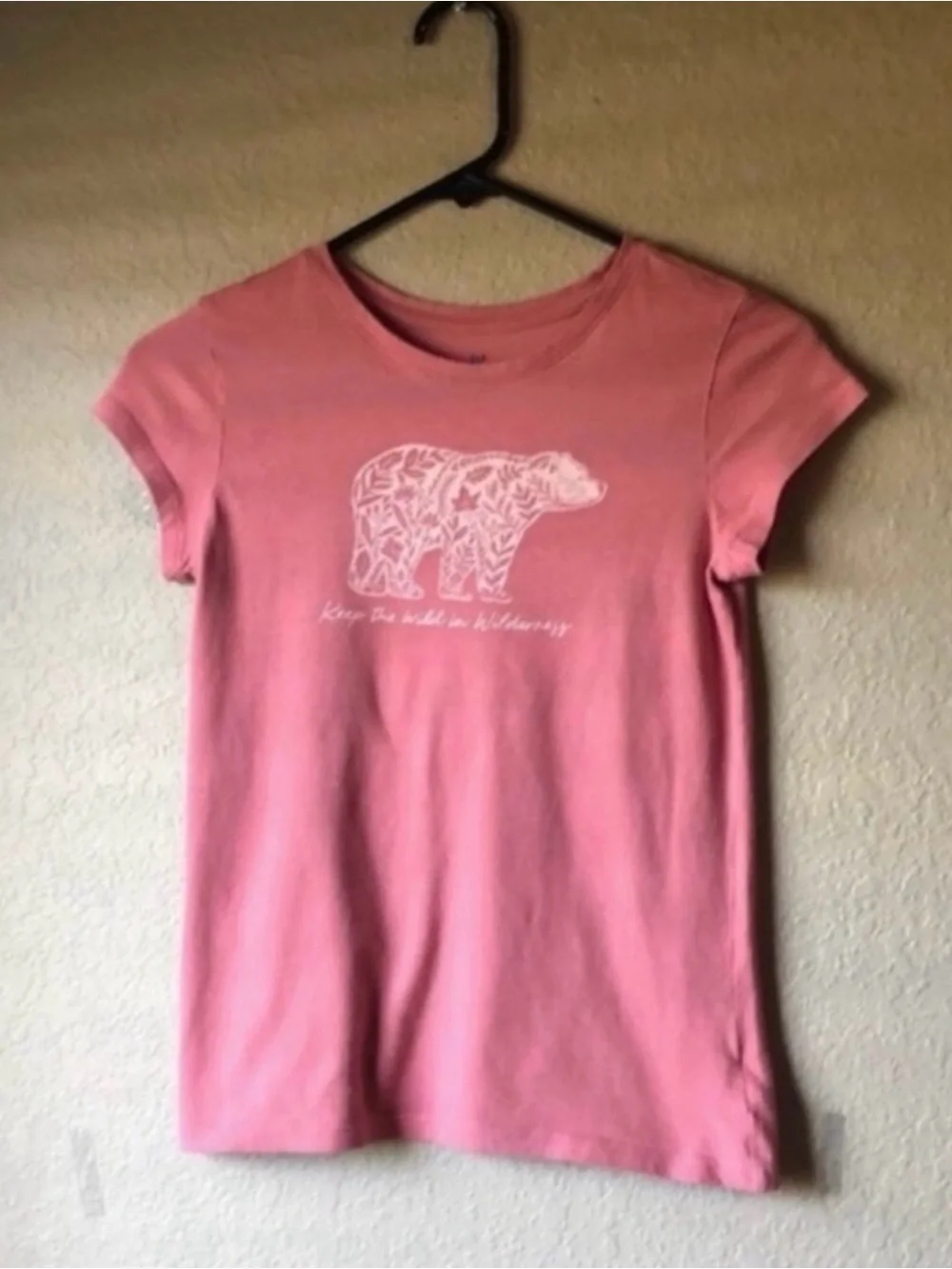 Gap Shirt Pink Bear Short Sleeve Casual Preppy Graphic T-shirt Top Girls Kids XL